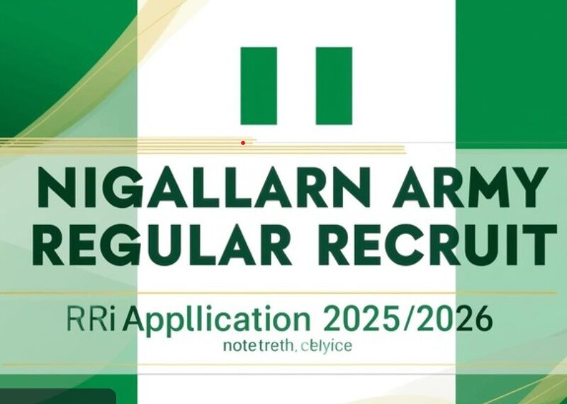 Nigerian Army Regular Recruit Intake (RRI) Application 2025/2026 | Apply Now